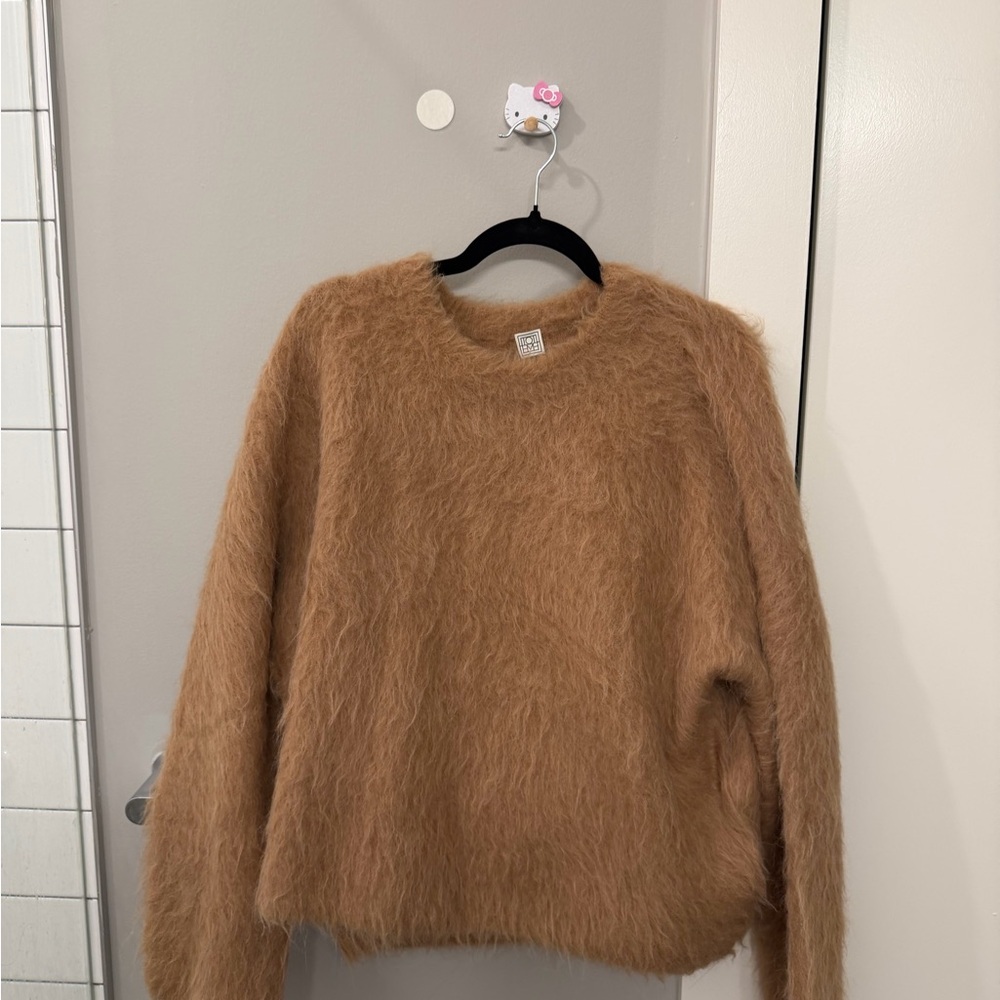 Toteme Fuzzy Brown Crew Neck Sweater